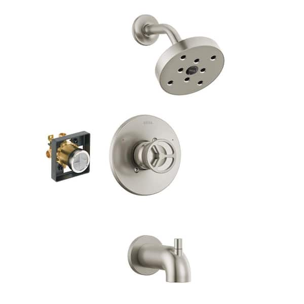 Delta Trinsic Single-Handle 1-Spray Tub and Shower Faucet in Stainless (Valve Included)