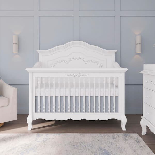 Evolur Aurora Frost 5-in-1 Convertible Crib 832-FR The Home Depot