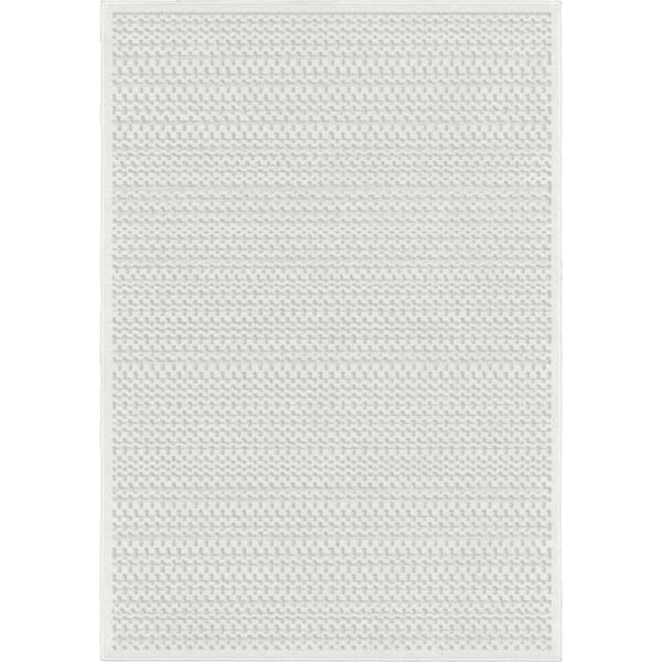 Quail Hollow Off-White 5 ft. x 8 ft. Indoor/Outdoor Area Rug