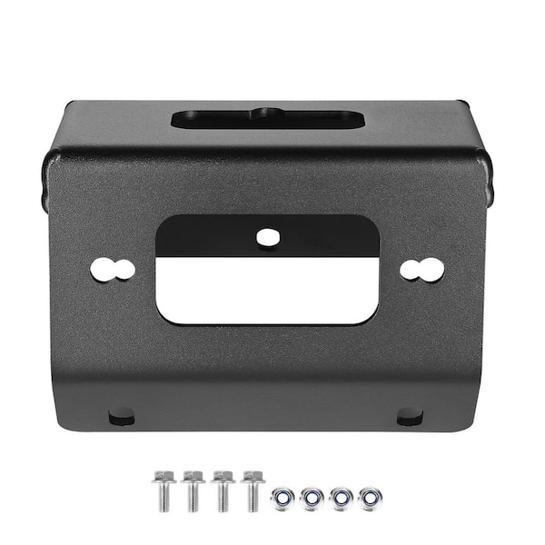 Winch Mount, Winch Capacity of 2000-3600 lbs, Trailer Hitch Winch Mount for Select Honda Foreman, Black