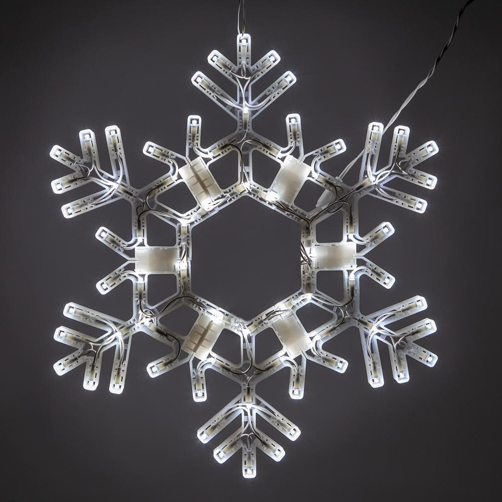 Snowflake Frosted White LED Lighted Glass Globe Set