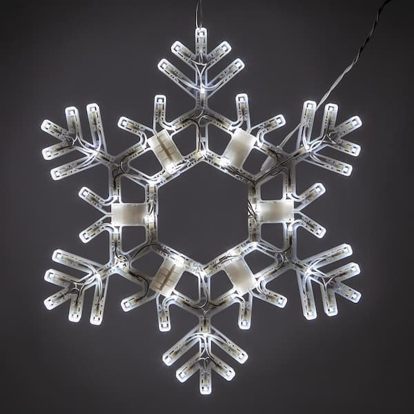 null 20 in. 70-Light LED Cool White Folding Snowflake Decoration