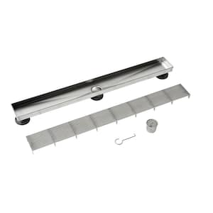 Drain Linéaire En Inox Oatey Designline 28 - Avec Grille - Pour Douche à L'italienne