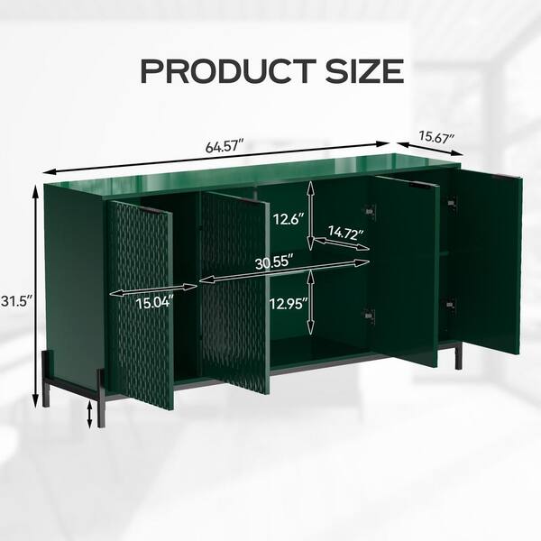Clihome 31.5-in W x 30.71-in H Wood Composite Brown Freestanding Utility Storage Cabinet