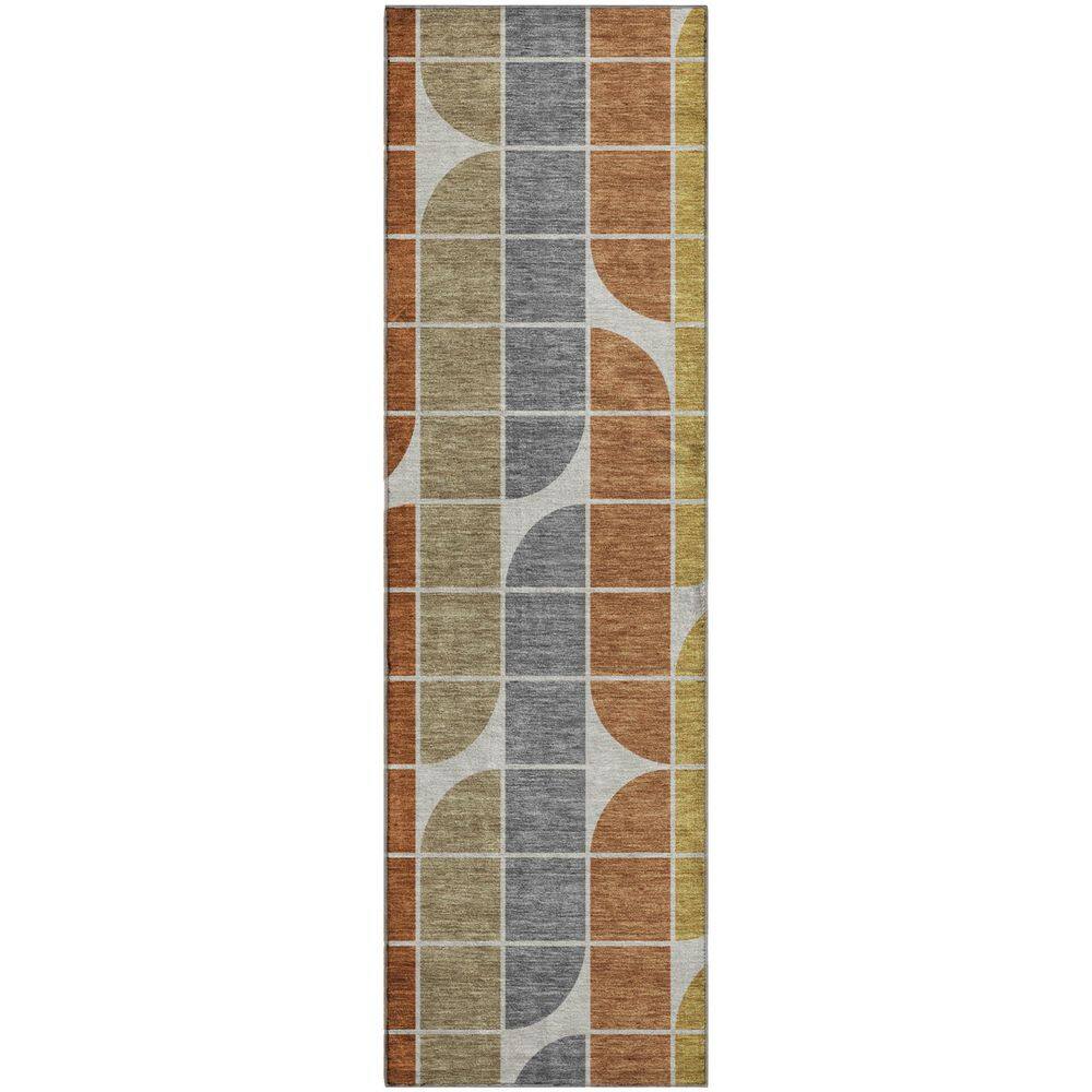 Mayfield Premium Machine Washable Abstract AMF2418 Coffee 2 ft. x 7 ft. Runner Rug price history on PriceWatchPro