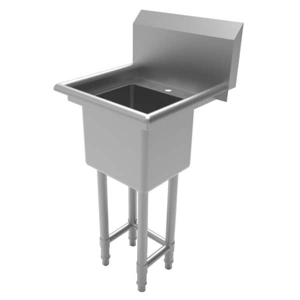 Commercial 18 Utility Sink w/ Faucet (Stainless Steel)