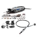 Shop Dremel 4300 Corded Variable Speed Rotary Tool with 5 Attachments and  40 Accessories + Drill Press Workstation at
