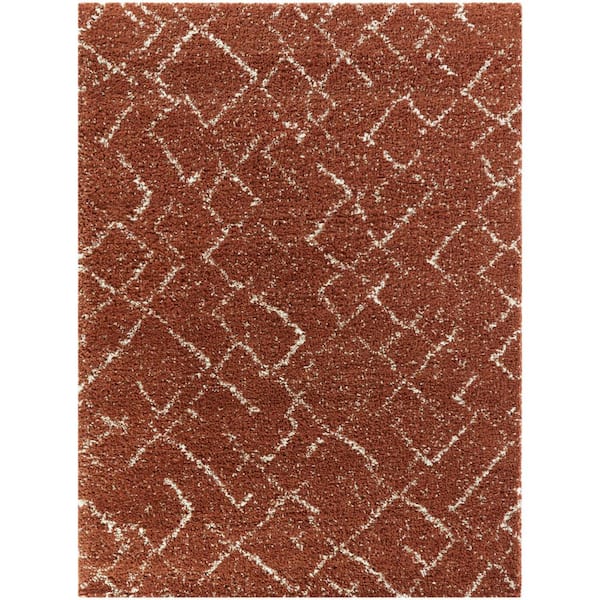 BALTA Albini Burnt Orange 7 ft. 10 in. x 10 ft. Abstract Area Rug