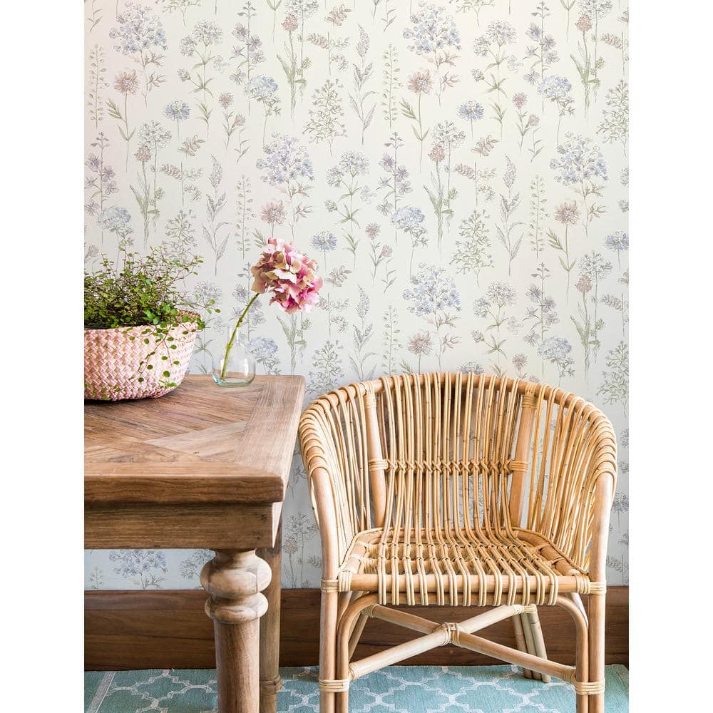 Bergamot Lavender Multicolor Pre-pasted Washable Wallpaper