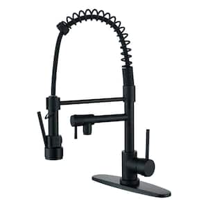 Double Handle Pull Down Sprayer Kitchen Faucet with Advanced Spray, Easy to Pull Out Spray Wand in Matte Black