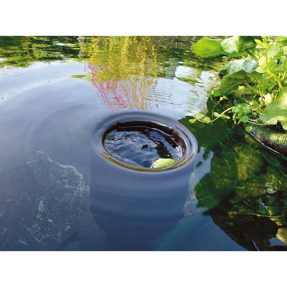 Black Adjustable In-Pond Surface Skimmer with Mesh Filter