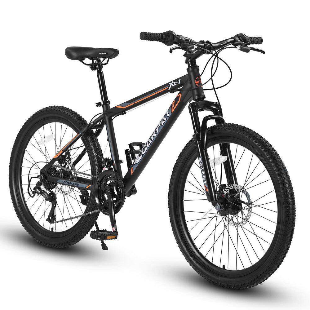 24 in. Mountain Bike Bicycle Aluminium Frame Bike Shimano 21-Speed with Disc Brake for Adults in Black price history on PriceWatchPro