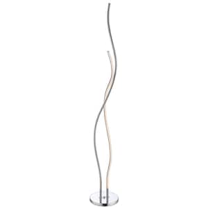 Cairo 63.75 in. Chrome Integrated LED Floor Lamp