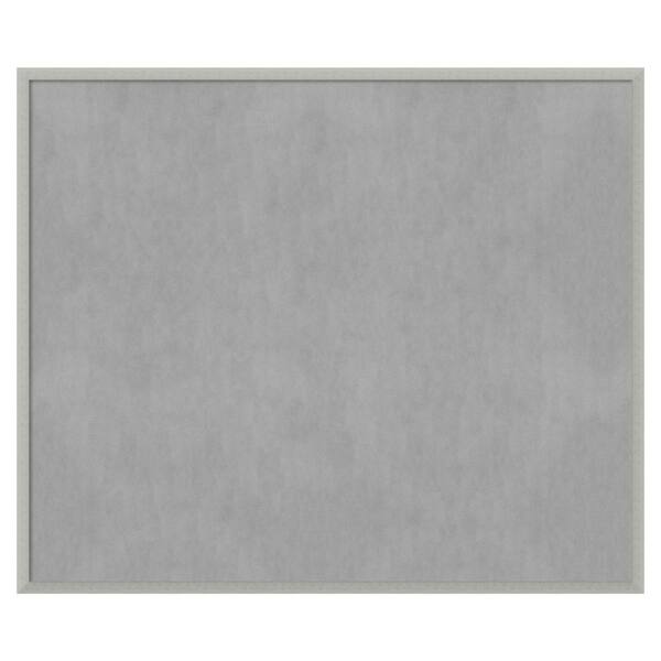 Amanti Art Silver Leaf 50 in. x 42 in Framed Magnetic Board