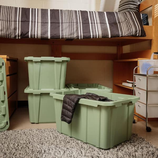 27 Gal. Tough Storage Tote in Versatile Green (4-Pack)