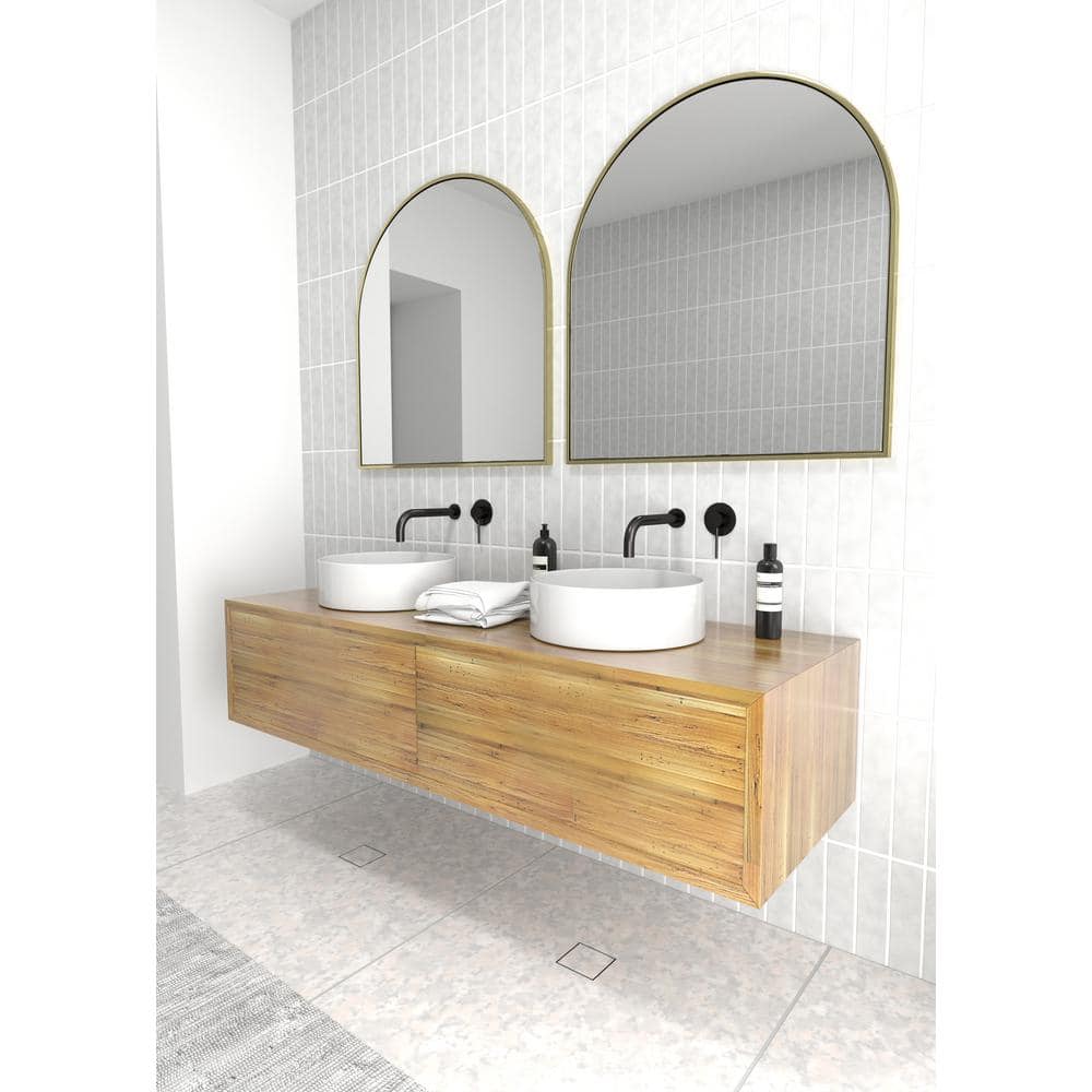 Elegant Full-Length Rectangular Bronze Wood Mirror 32"x30"