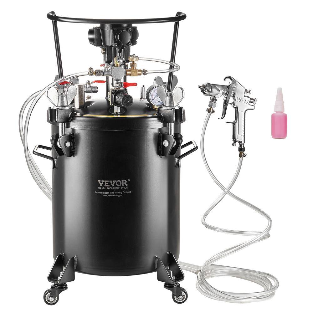Compressor Spray Pot VEVOR Spray Paint Pressure Pot, 30 L/7.5 gal. Fully Automatic Stirring ...