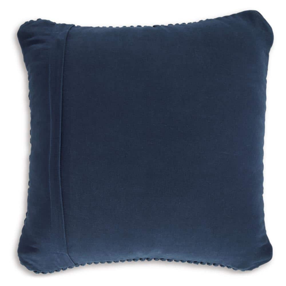 Renemore 20" Deep Blue Handwoven Cotton Square Pillow