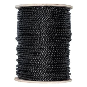 1/2 in. x 100 ft. - Twisted Black Polypropylene All Purpose Rope