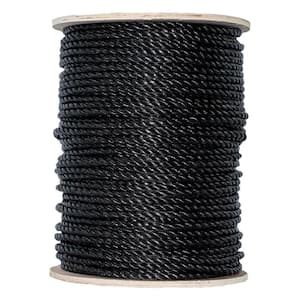 1/2 in. x 50 ft. - Twisted Polypropylene All Purpose Rope - Black