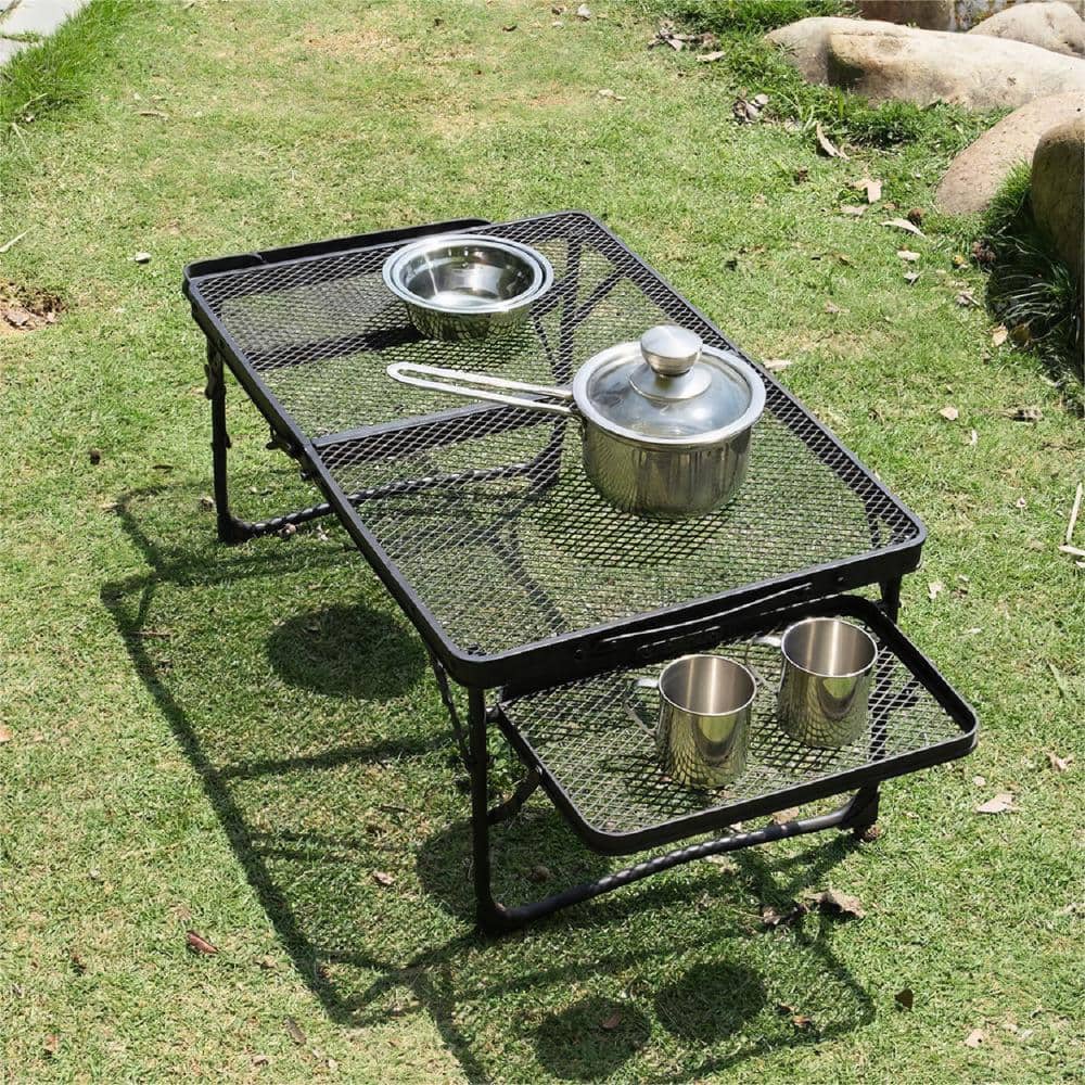 テーブル・チェア・ハンモック CAMP MANIA PRODUCTS  LO GRILL STAND M 最低価格の レビュー】キャンプマニアのグリルスタンドMは