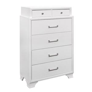 Amelia White 6-Drawer Chest of-Drawers ( 17 in. W x 53 in. H)