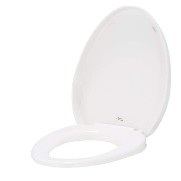 American Standard Champion Top Mount Telescoping Slow Close EverClean Elongated Closed Front Toilet Seat in White