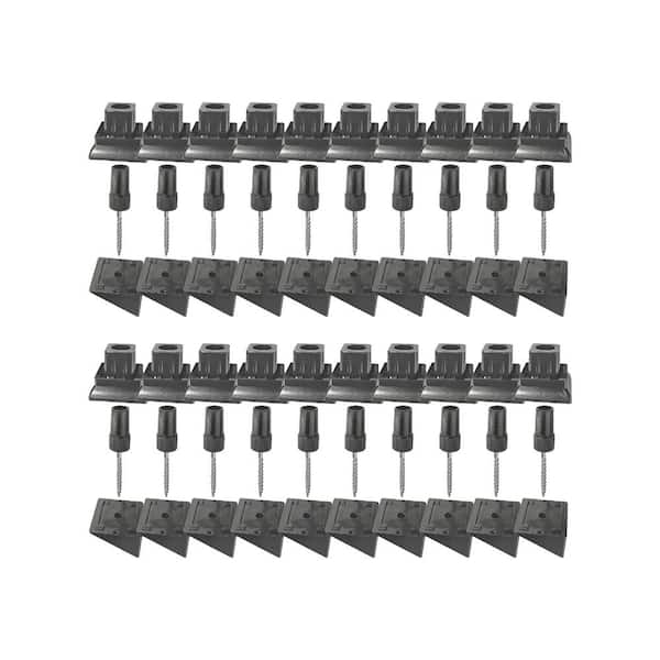 NUVO IRON Square Surface Mount Deck Railing Adapters for 3/4 in. Square Balusters (20-Piece)