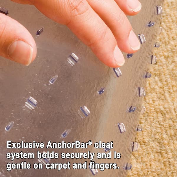 Pewter 36 in. x 48 in. Trendsetter Rectangle Chair Mat for Medium Pile Carpet