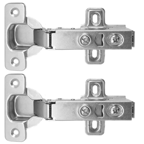 European Chrome Half Overlay 110-Degree Hinge (1-Pair) European Chrome Half Overlay 110-Degree Hinge (1-Pair)
