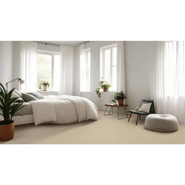 Vacation Honeycomb Beige 42 oz. SD High Performance Polyester Texture Carpet - Installation Required