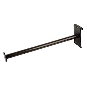 12 in. Black Straight Arm for Hangers with Disc End (Pack of 24)