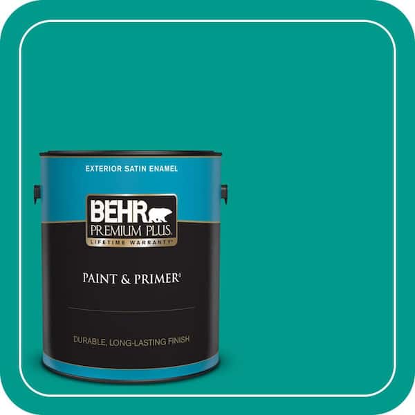 BEHR PREMIUM PLUS 1 gal. #MQ4-19 Plumage Satin Enamel Exterior Paint & Primer