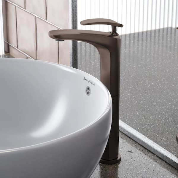 Swiss Madison Sublime Single-Handle High Arc Single Hole Bathroom Faucet in Oil Rubbed Bronze