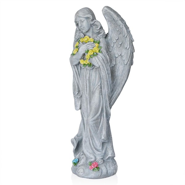 ANGEL Alpine Corporation 29 in. H Angel Garden Statue with Yellow