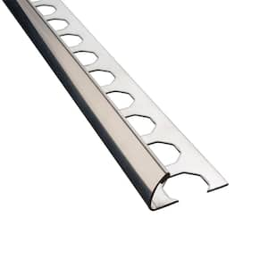 Novocanto High Brightness 1/2 in. x 98-1/2 in. Stainless Steel Tile Edging Trim