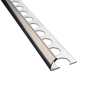 Novocanto High Brightness 3/8 in. x 98-1/2 in. Stainless Steel Tile Edging Trim