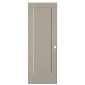 28 in. x 80 in. 1-Panel Lincoln Park Right-Hand Hollow Core Smoked Tan Molded Composite Single Prehung Interior Door