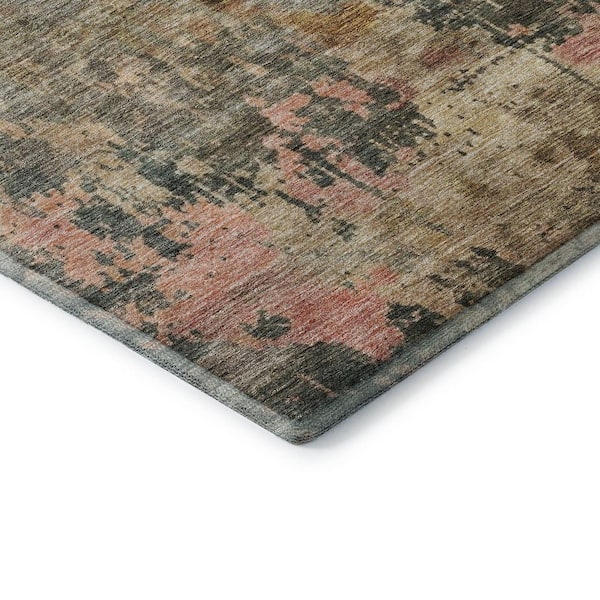 Mayfield Premium Machine Washable Abstract AMF1214 Sage 3 ft. x 5 ft. Area Rug