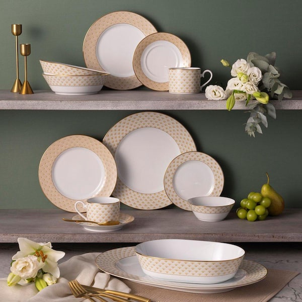 Noritake Trocadero Gold 8.25 in. (Gold) Porcelain Salad Plates