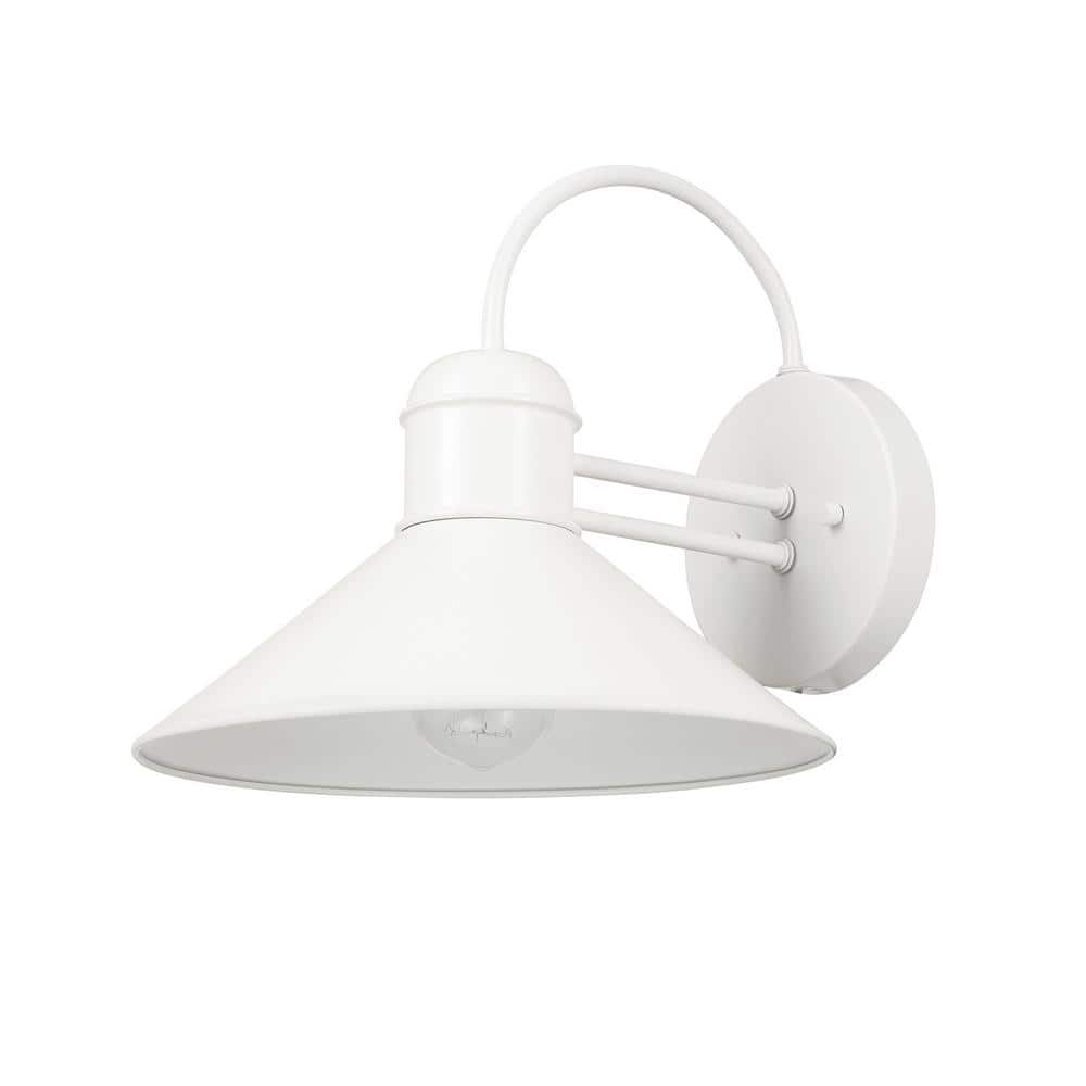 Maxwell Matte White Rustic Farmhouse Outdoor 1-Light Wall Sconce price history on PriceWatchPro