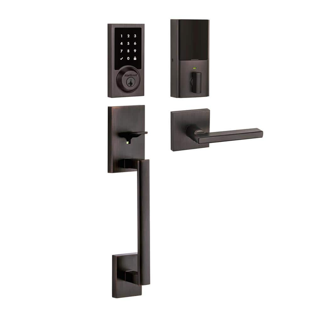 Kwikset SmartCode 915 Contemporary Venetian Bronze Electronic Deadbolt ...