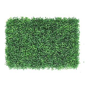 12 Artificial Plant Hedges, Milano Leaf Green Wall, 24 "x16" Indoor Garden Plant Walls