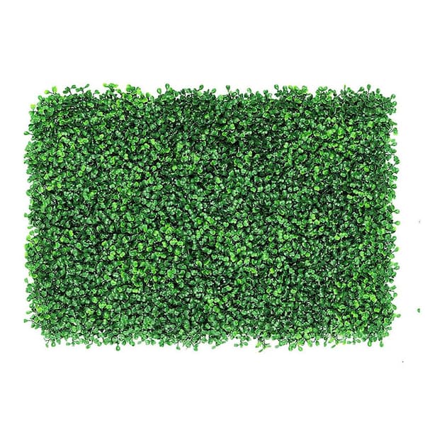 Oumilen 12 Artificial Plant Hedges, Milano Leaf Green Wall, 24 