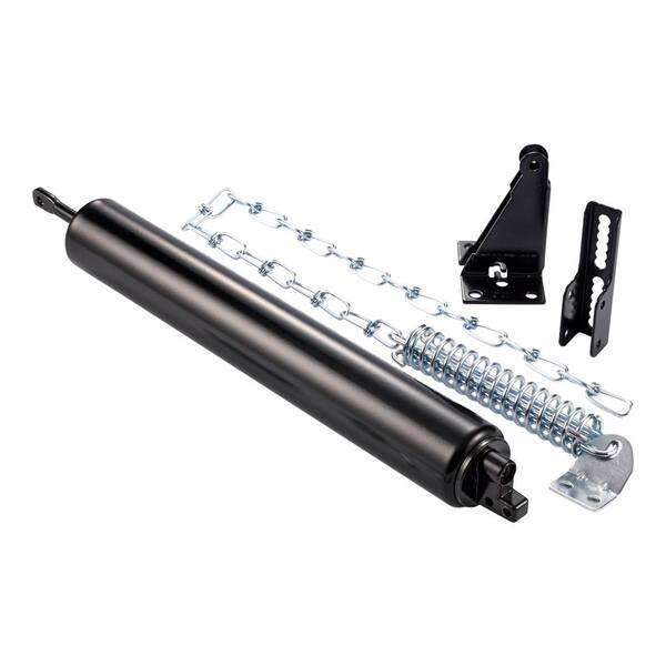 IDEAL SECURITY Heavy Storm Door Closer with Chain and Wide Jamb Bracket (Black)