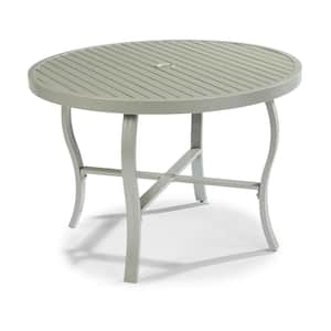 Captiva 42 in. Charcoal Gray Round Cast Aluminum Outdoor Dining Table