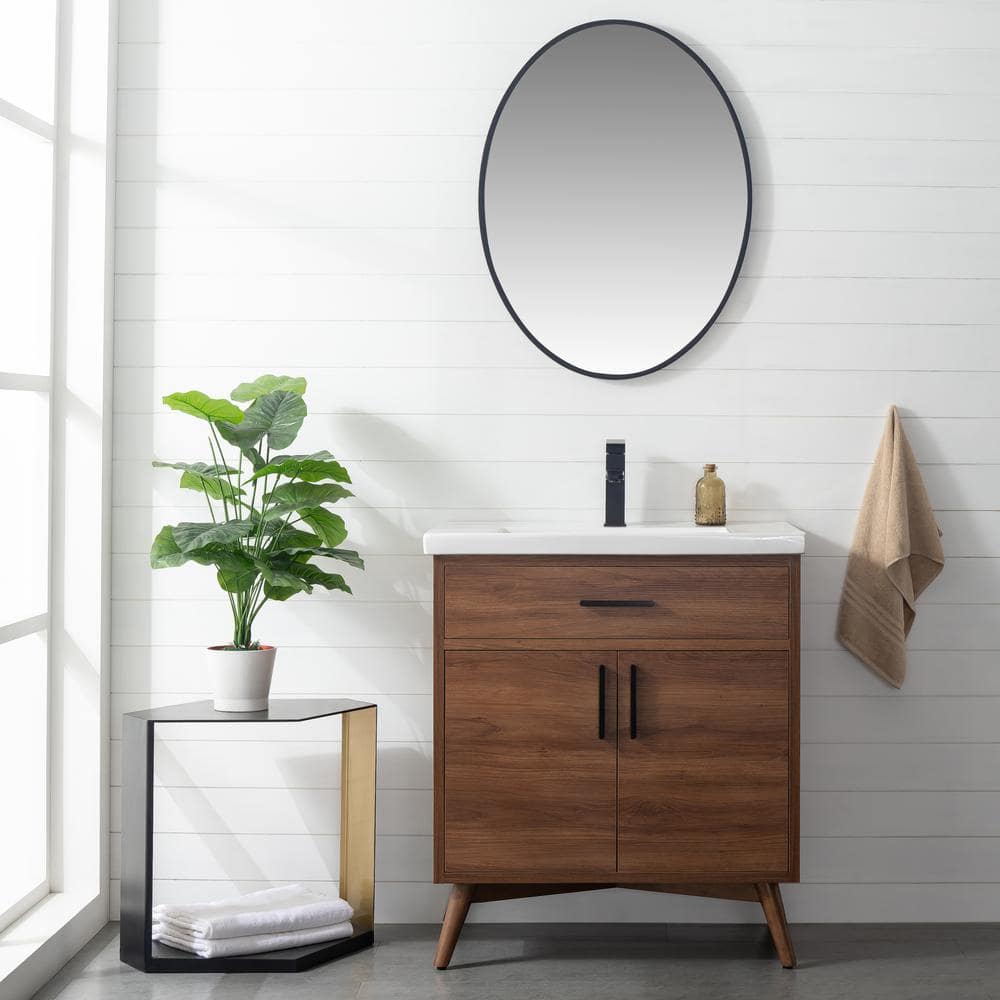 SUDIO Nelson 30 in. W x 18 in. D x 34 in. H Bath Vanity in Walnut with