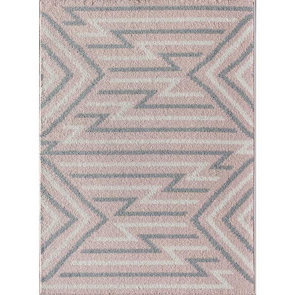 Miko Strawberry Milk Pink 2 ft. X 8 ft. Area Rug