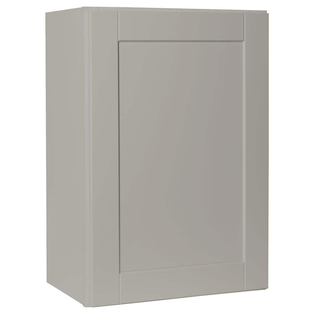 Hampton Bay Shaker Assembled 21x30x12 in. Wall Kitchen Cabinet in Dove Gray