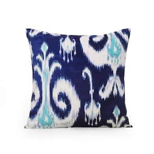 Barnegat Modern Navy and Beige 18 in. x 18 in. Throw Pillow